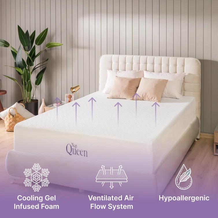 10'' Elizabeth, Cooling Gel Infused Memory Foam Mattress
