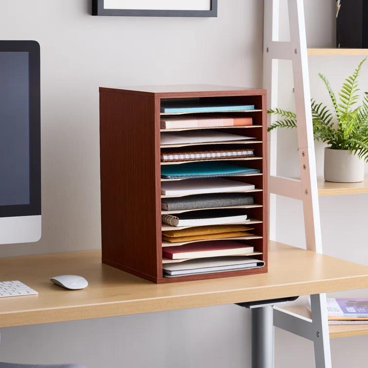 Literature Desktop Organizer With 11 Compartments