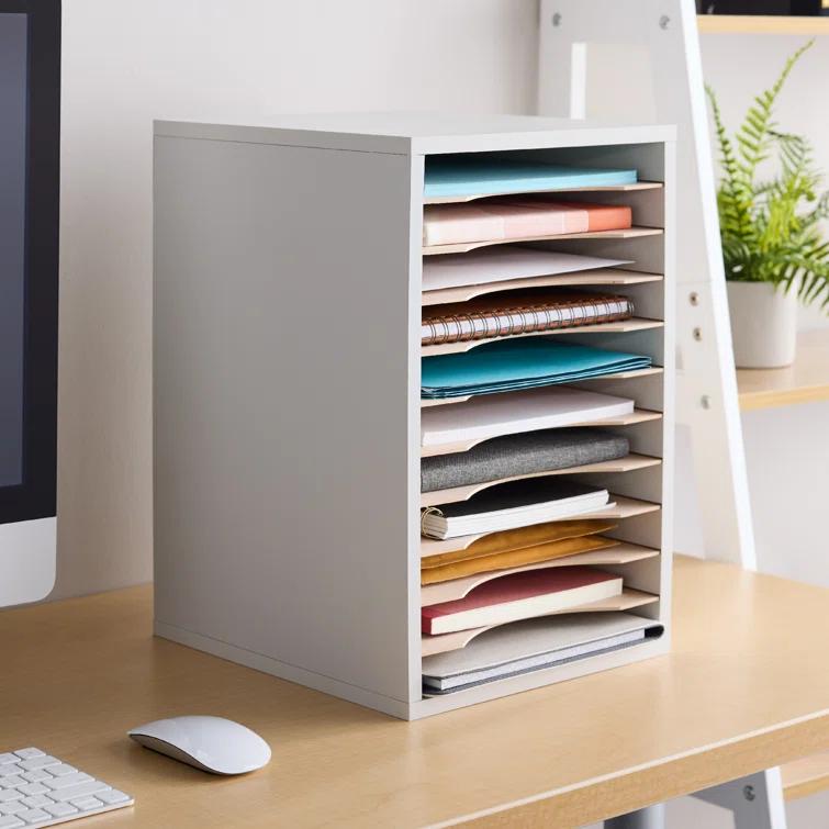 Literature Desktop Organizer With 11 Compartments