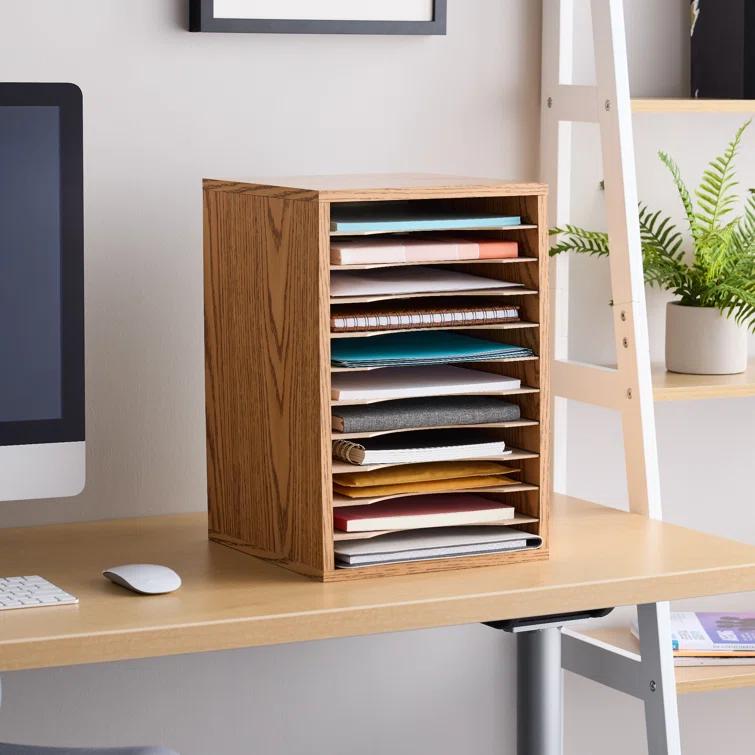 Literature Desktop Organizer With 11 Compartments