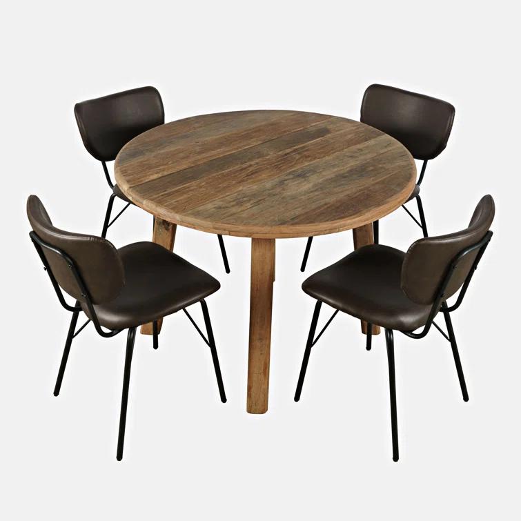 Tureka 4 - Person Solid Wood Solid Wood Top Four Leg Dining Set