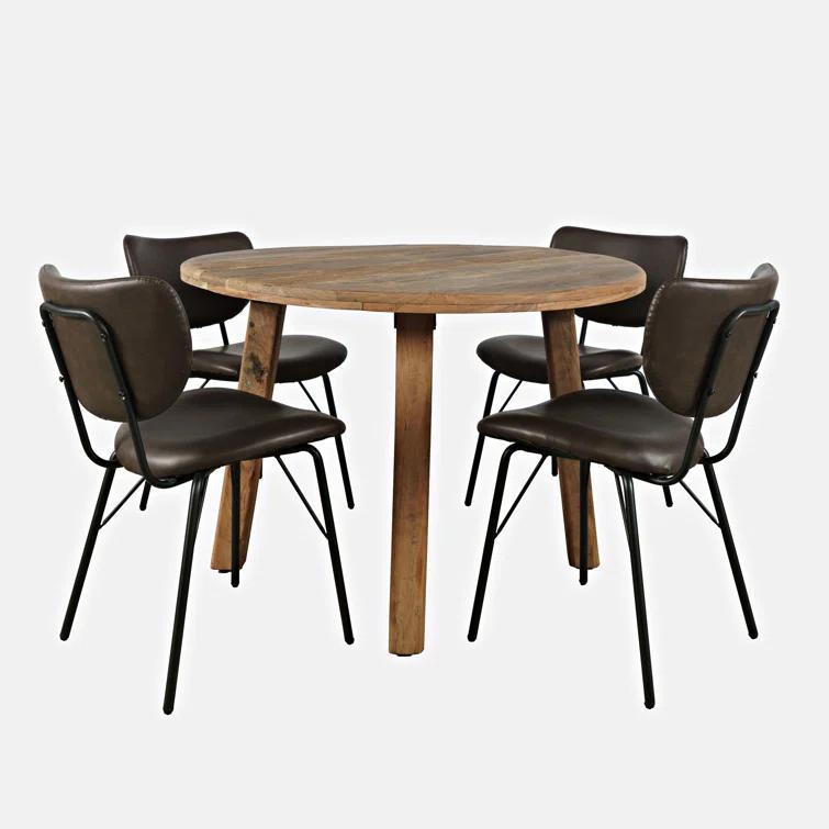 Tureka 4 - Person Solid Wood Solid Wood Top Four Leg Dining Set