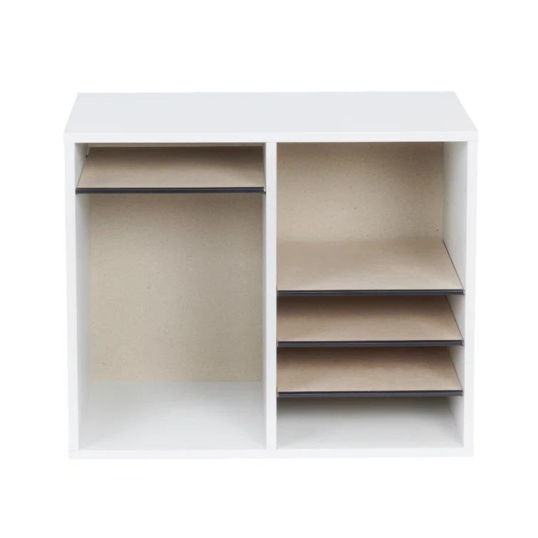Wood Adjustable-Compartment Literature Organizer (Desktop)