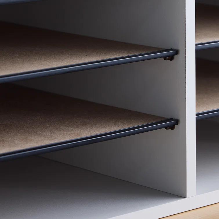 Wood Adjustable-Compartment Literature Organizer (Desktop)