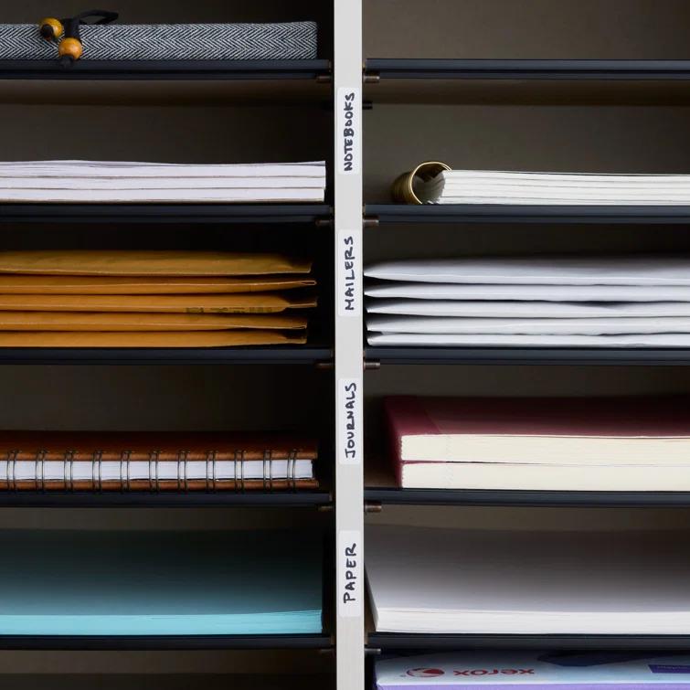 Wood Adjustable-Compartment Literature Organizer (Desktop)