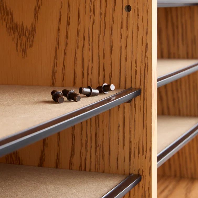 Wood Adjustable-Compartment Literature Organizer (Desktop)