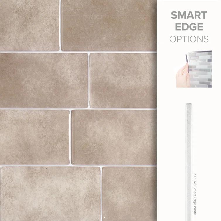 Peel and Stick Gel Backsplash Tile Metro 12'' x 8'' (Set of 4)