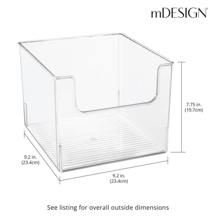 mDesign mDesign Plastic Bathroom Storage Organizer Bin with Open Front
