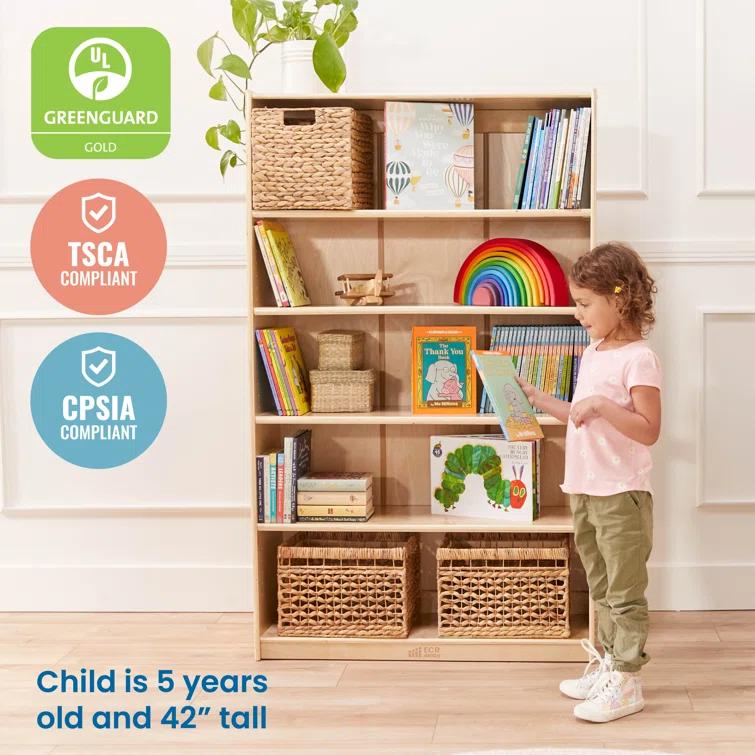 ECR4Kids ECR4Kids Classic Bookcase, 60in, Adjustable Shelves