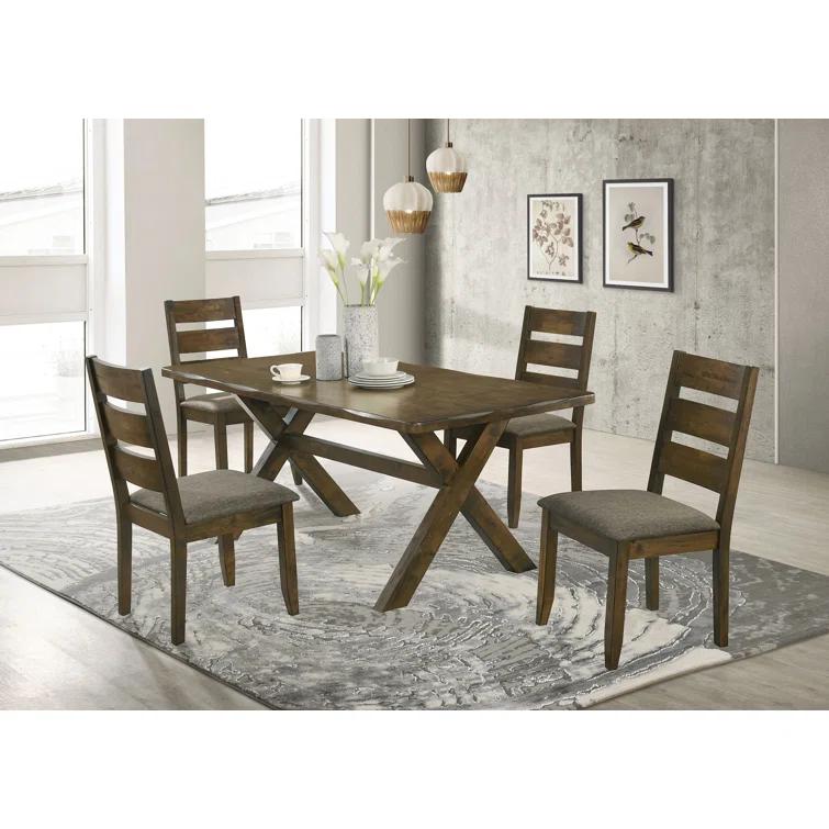 Millwood Pines Domen X-Shaped Dining Table Knotty Nutmeg | Wayfair