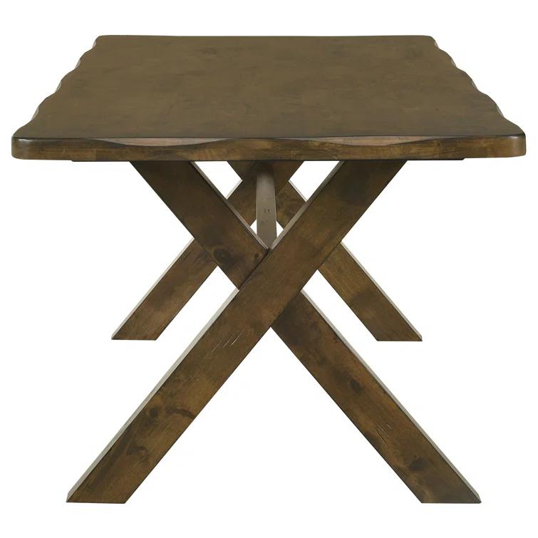 Millwood Pines Domen X-Shaped Dining Table Knotty Nutmeg | Wayfair