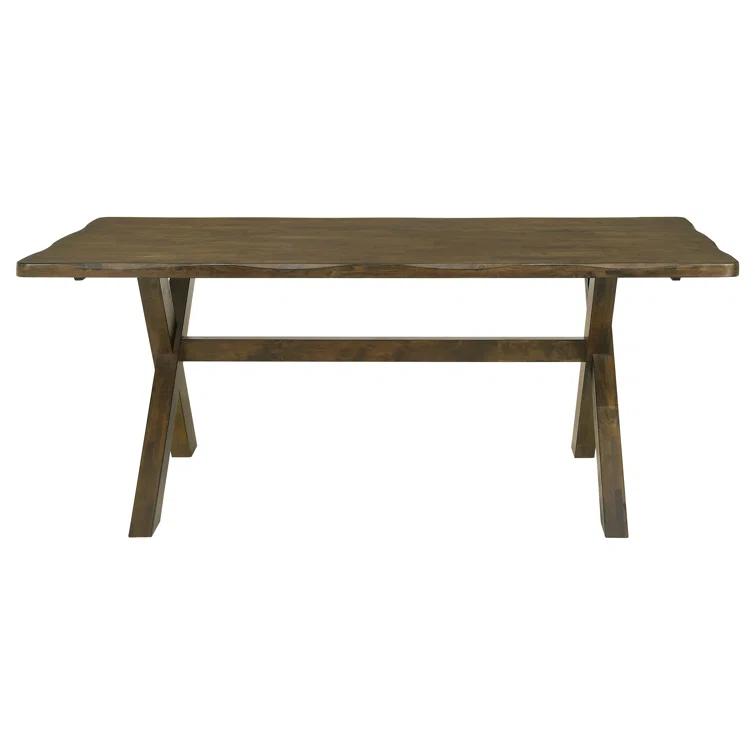 Millwood Pines Domen X-Shaped Dining Table Knotty Nutmeg | Wayfair