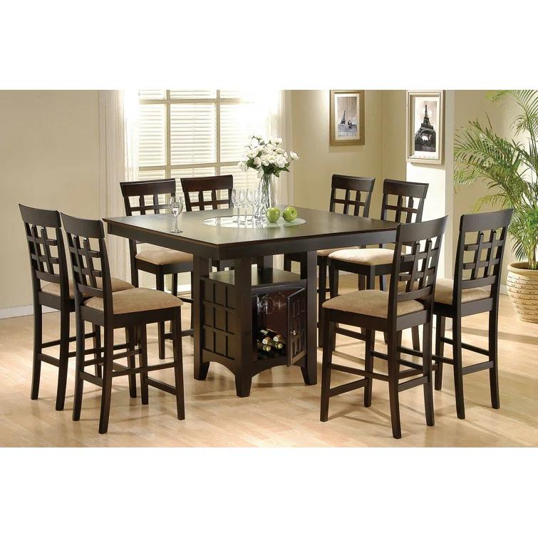 Gabriel Square Counter Height Dining Table Cappuccino