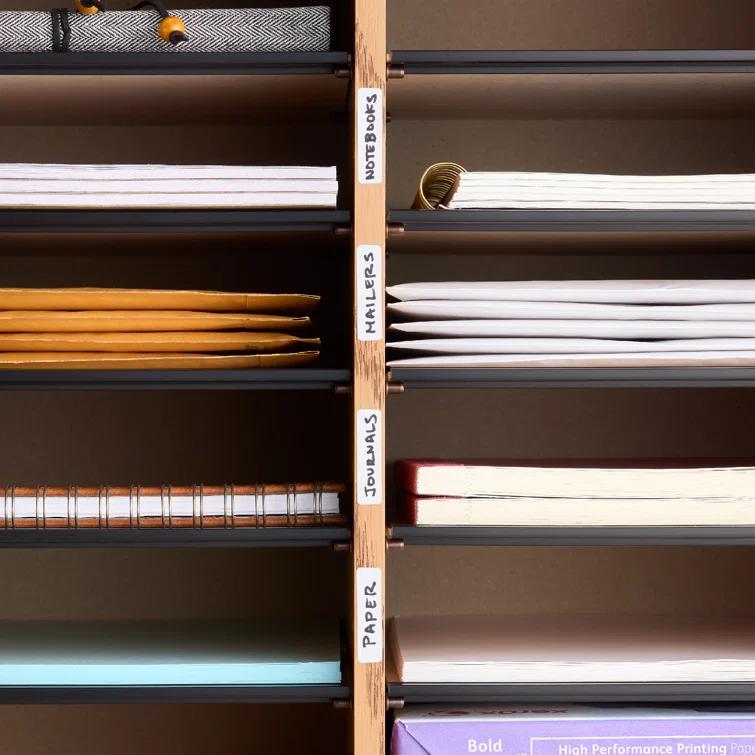 Small Adjustable-Compartment Literature Organizer