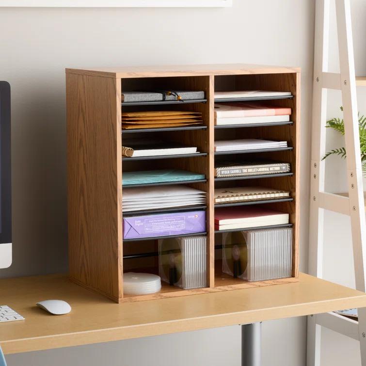 Small Adjustable-Compartment Literature Organizer