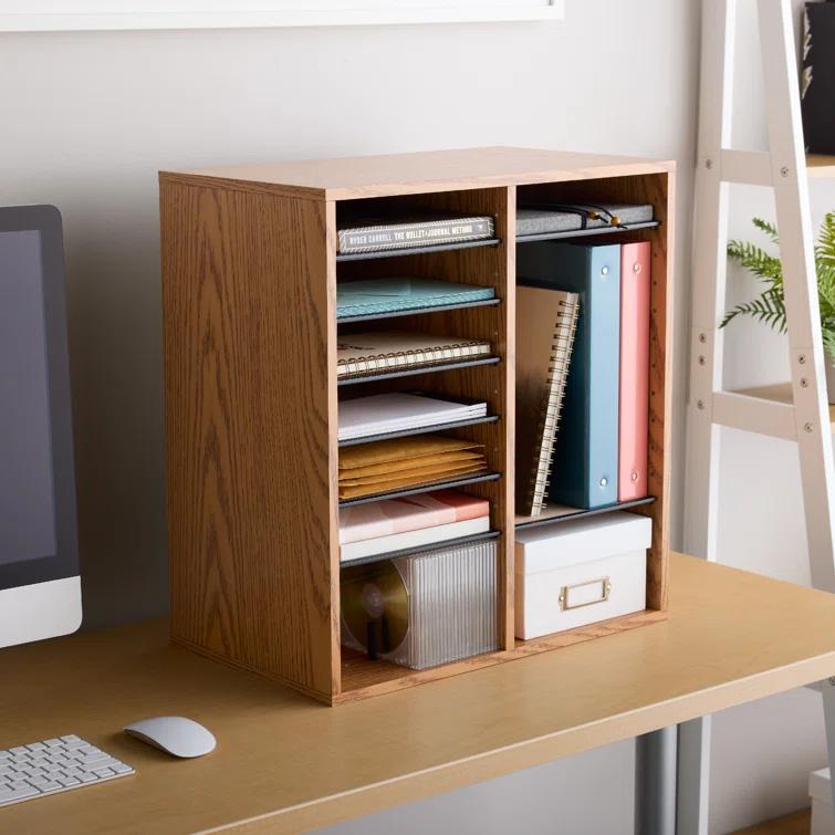 Small Adjustable-Compartment Literature Organizer