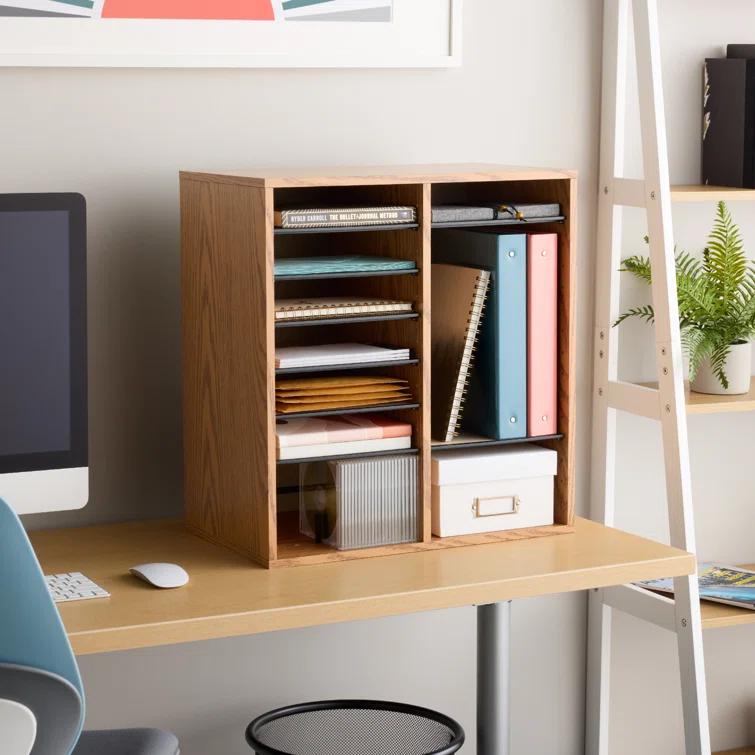 Small Adjustable-Compartment Literature Organizer