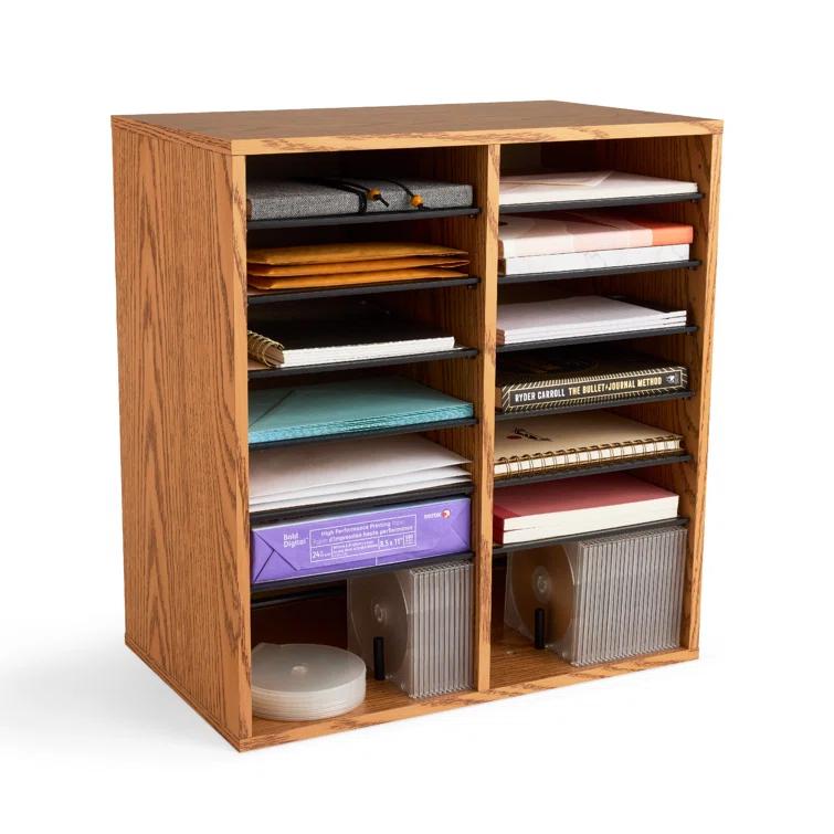 Small Adjustable-Compartment Literature Organizer