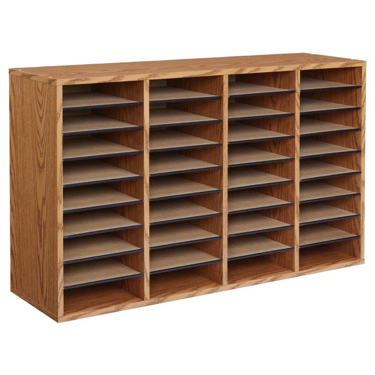 Safco® Adjustable Compartment Wood Literature Orga Literature Sorter