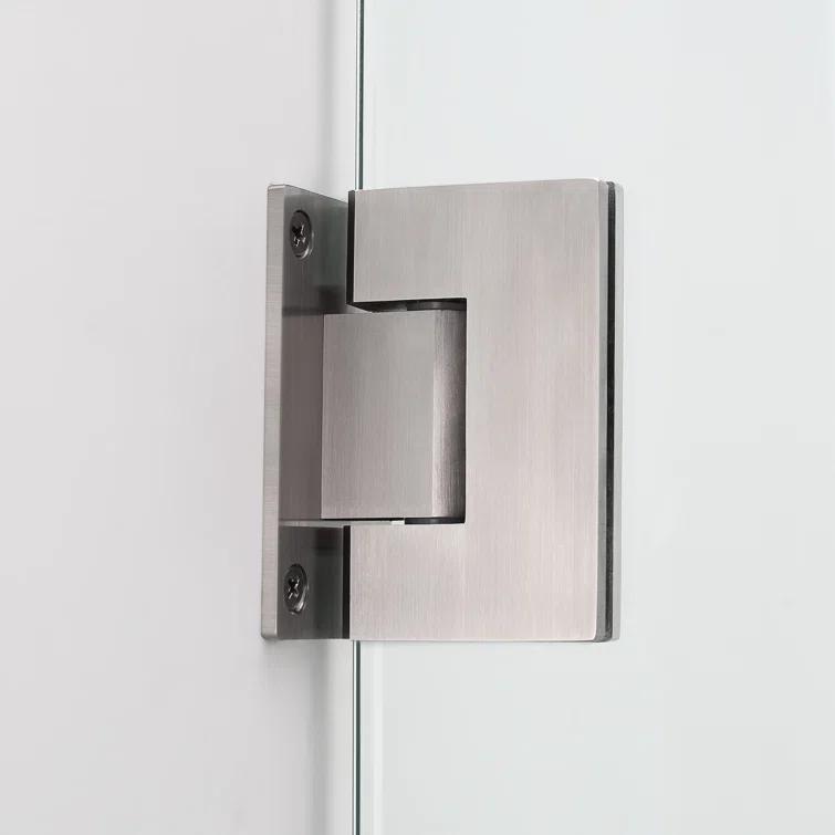 Kinkade 35.75" - 36.25" W x 72" H Hinged Frameless Shower Door
