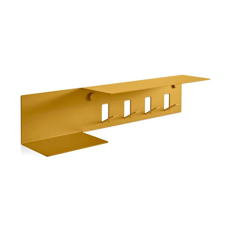 Hall Pass Aluminum Wall 4 - Hook Wall Mounted Coat Rack