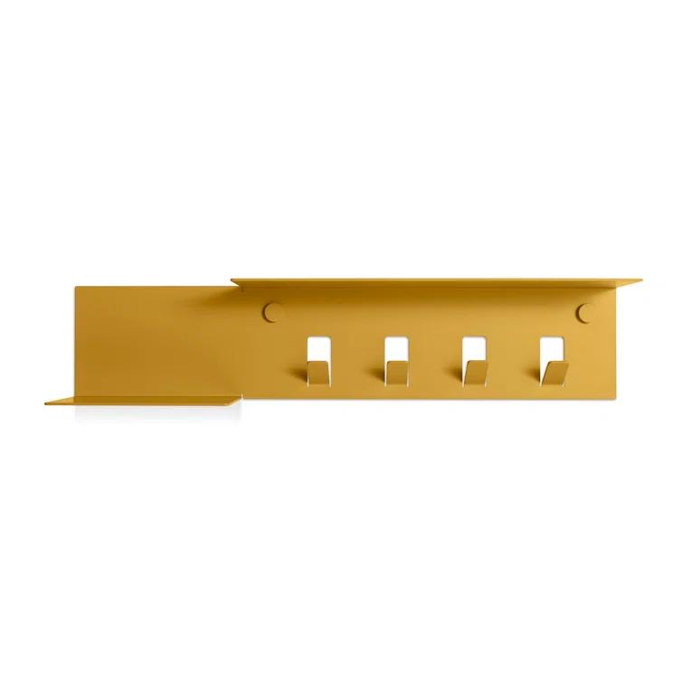 Hall Pass Aluminum Wall 4 - Hook Wall Mounted Coat Rack