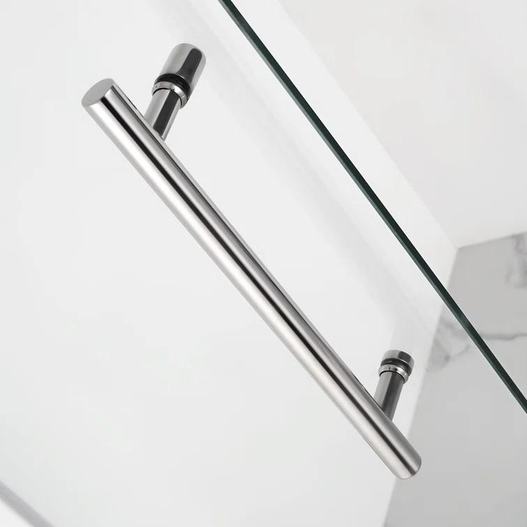 Kinkade 35.75" - 36.25" W x 72" H Hinged Frameless Shower Door