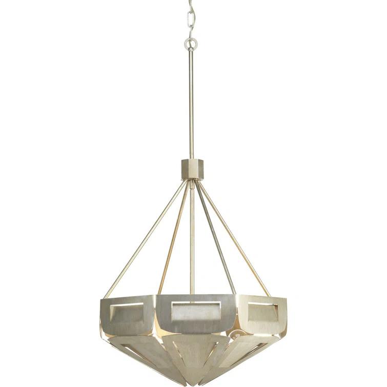 Progress Lighting Yerba 4 - Light Silver Ridge Single Pendant