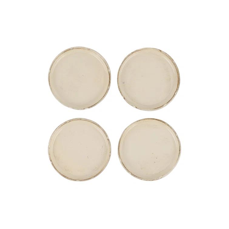 VIETRI Florentine Wooden Accessories Taupe Coasters - Set of 4 (Set of 4)