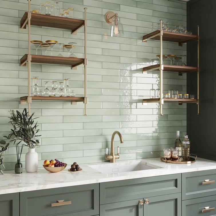 2.56'' W x 15.75'' L Ceramic Subway Singular Tile