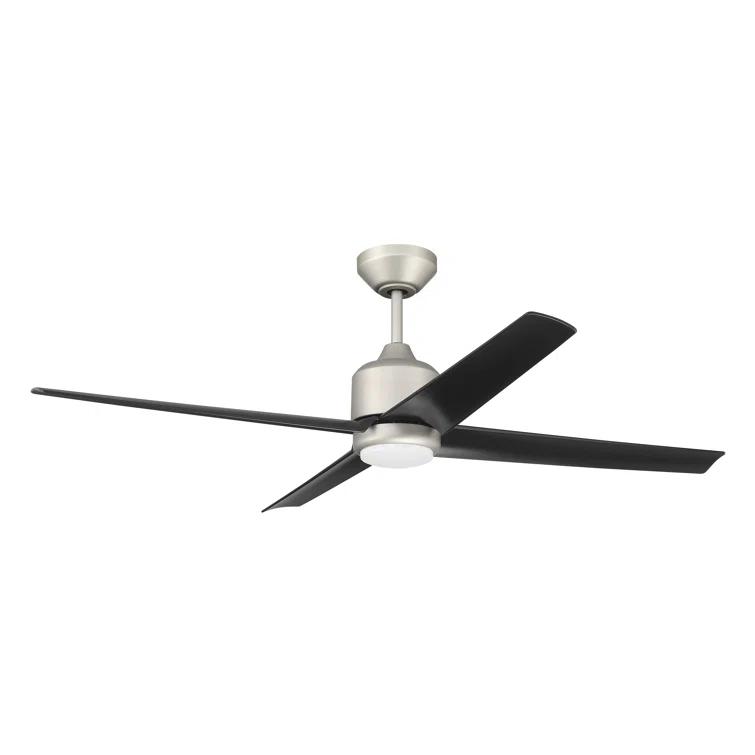 Craftmade Quell 52" Damp-Rated Ceiling Fan with LED Lights & Remote