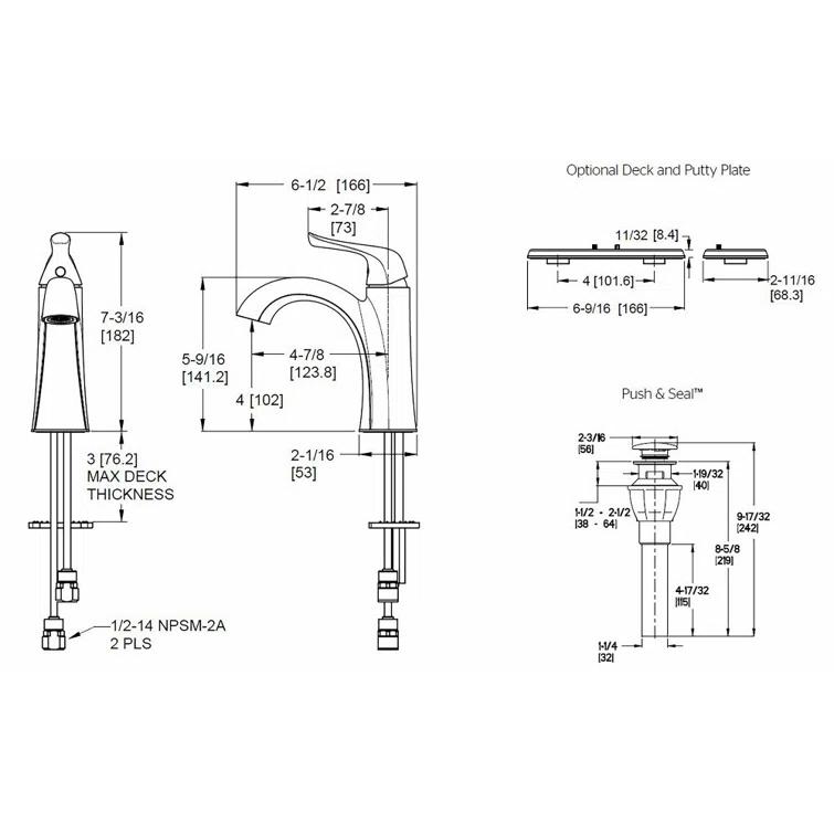 Willa Single Hole Bathroom Faucet with Drain Assembly