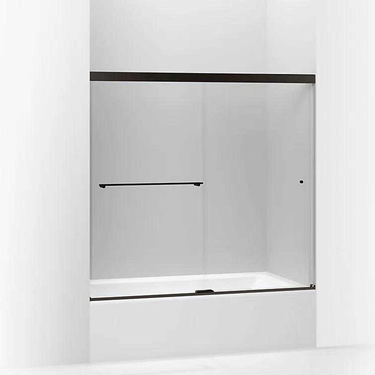 Revel 59.63'' x 55.5'' Double Sliding Bath Door with CleanCoat® Technology