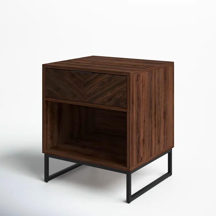 19'' W Metal Nightstand