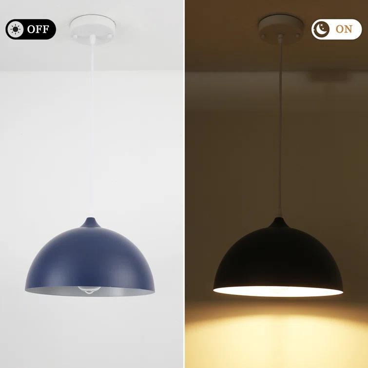 Danialah 1 - Light Industrial Dome Single Pendant with Metal Dome