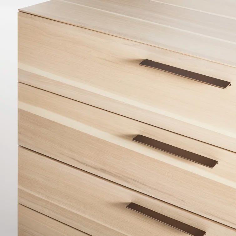 Shale 4-Drawer 1-Door Light Walnut Credenza Sideboard
