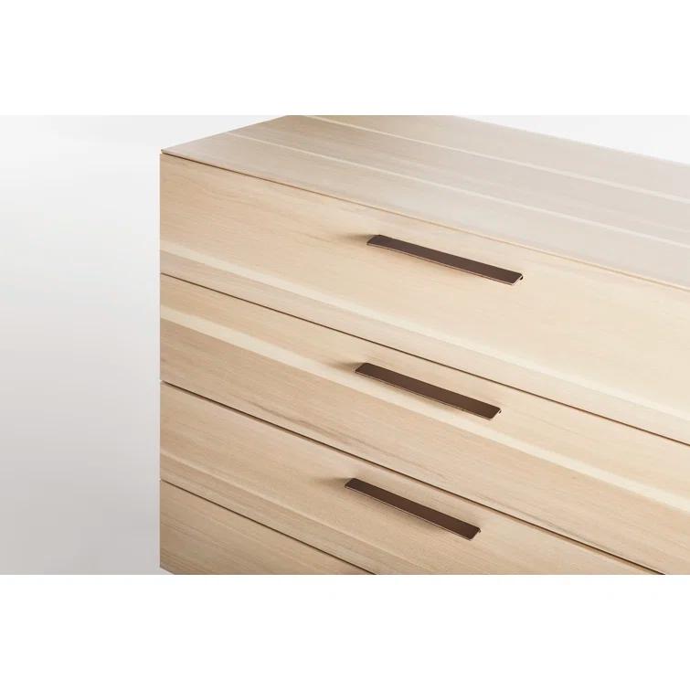 Shale 4-Drawer 1-Door Light Walnut Credenza Sideboard