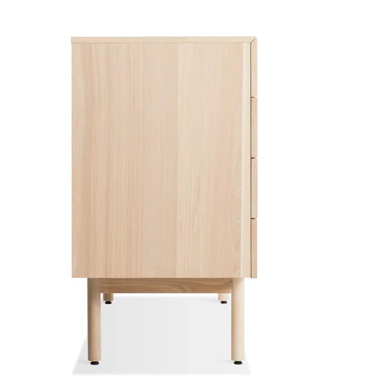 Shale 4-Drawer 1-Door Light Walnut Credenza Sideboard