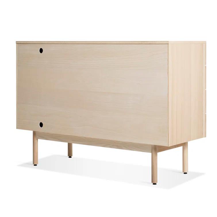 Shale 4-Drawer 1-Door Light Walnut Credenza Sideboard