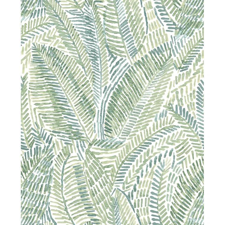 Fildia Green and Blue Botanical Non-Woven Wallpaper Roll