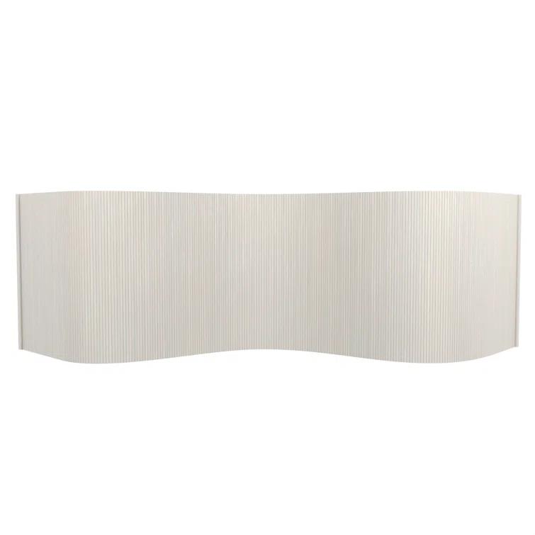 2 ft. Short Bamboo Wave Screen - White