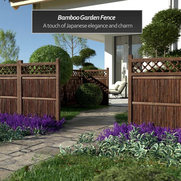 4 ft. H x 5.5 ft. W Japanese Zen Garden Fence Panel