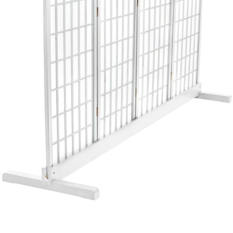 Red Lantern Room Divider Stand (Stand Only), White, for 3 Panel Screens
