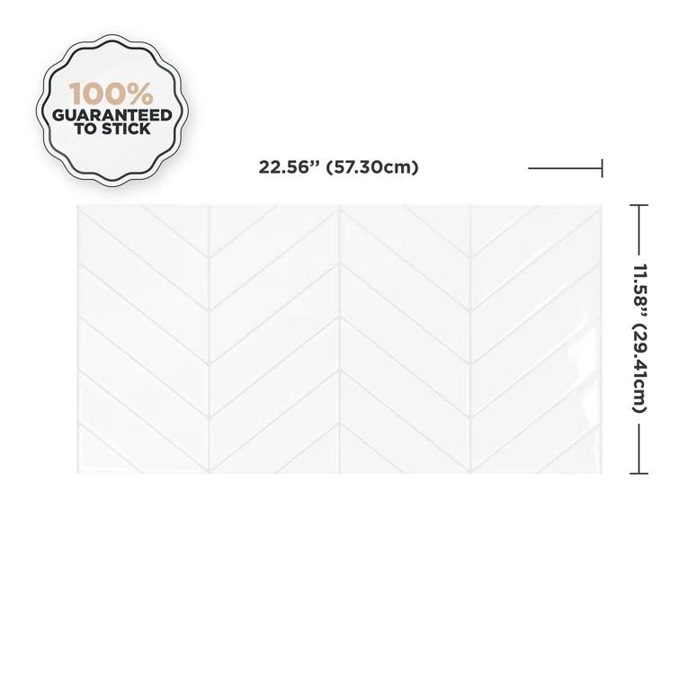 Peel and Stick Gel Backsplash Tile Blok 12" x 22"