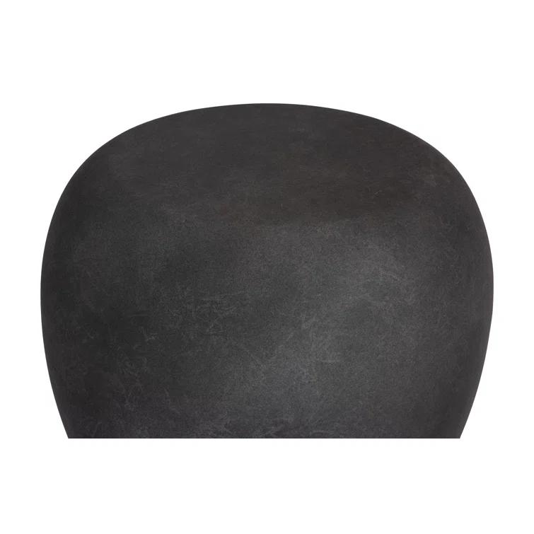 Phillips Collection River Stone Side Table, Charcoal Stone