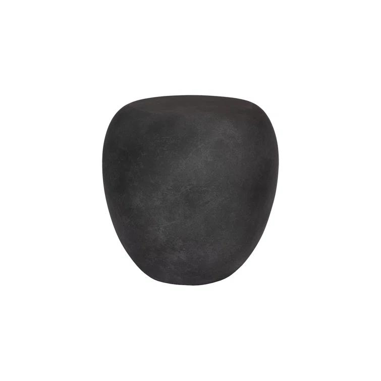 Phillips Collection River Stone Side Table, Charcoal Stone