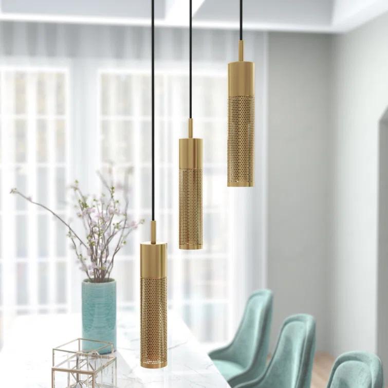Remington 3 - Light Brass Cluster Pendant