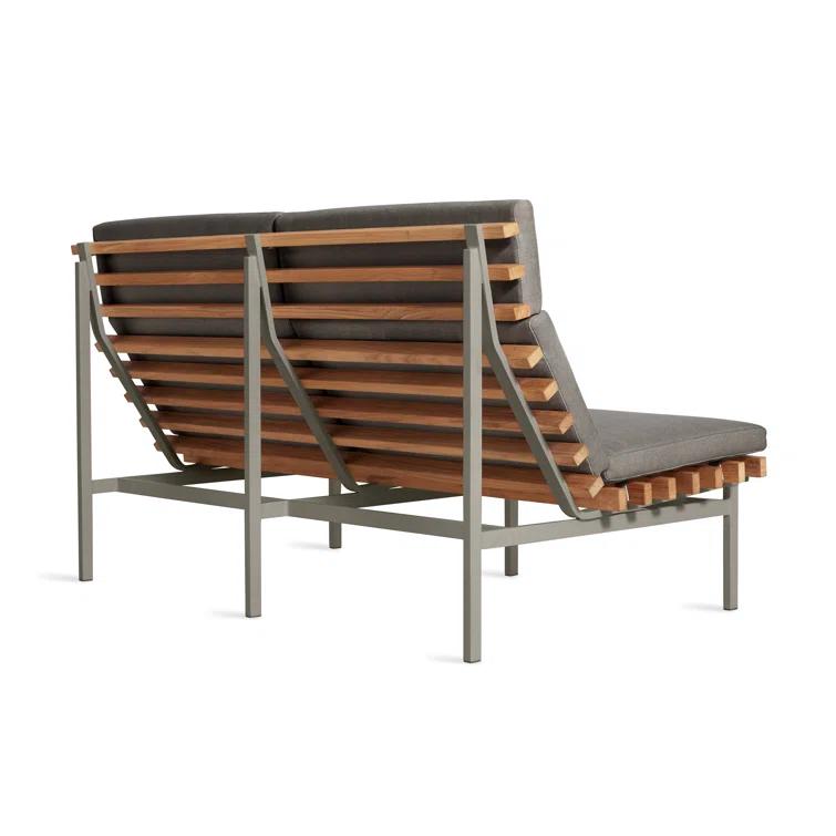 Perch 59'' Powder Coated Aluminum Outdoor Loveseat