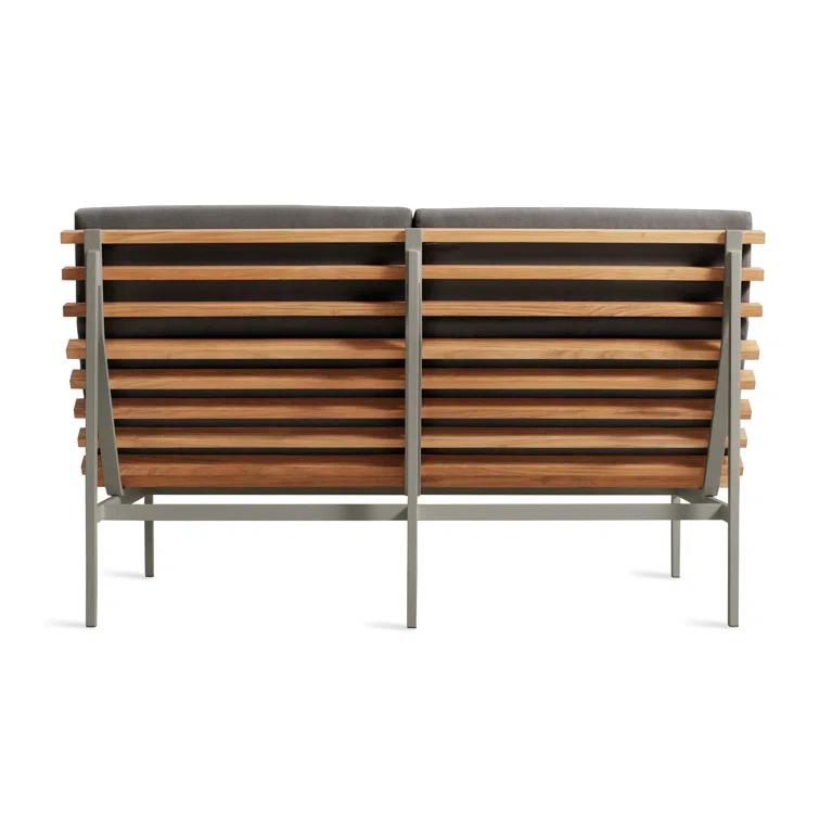 Perch 59'' Powder Coated Aluminum Outdoor Loveseat