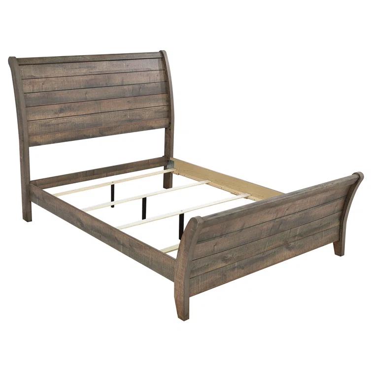 Frederick Sleigh Bedroom Set Weathered Oak